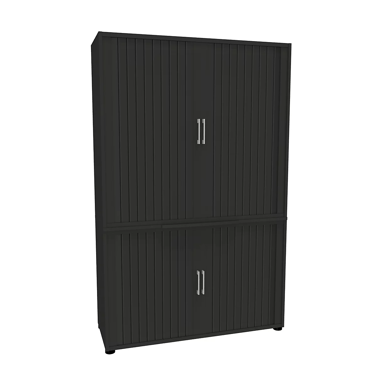 Querrollladenschrank, zweiteilig, B 1200 mm, 5 OH, graphit