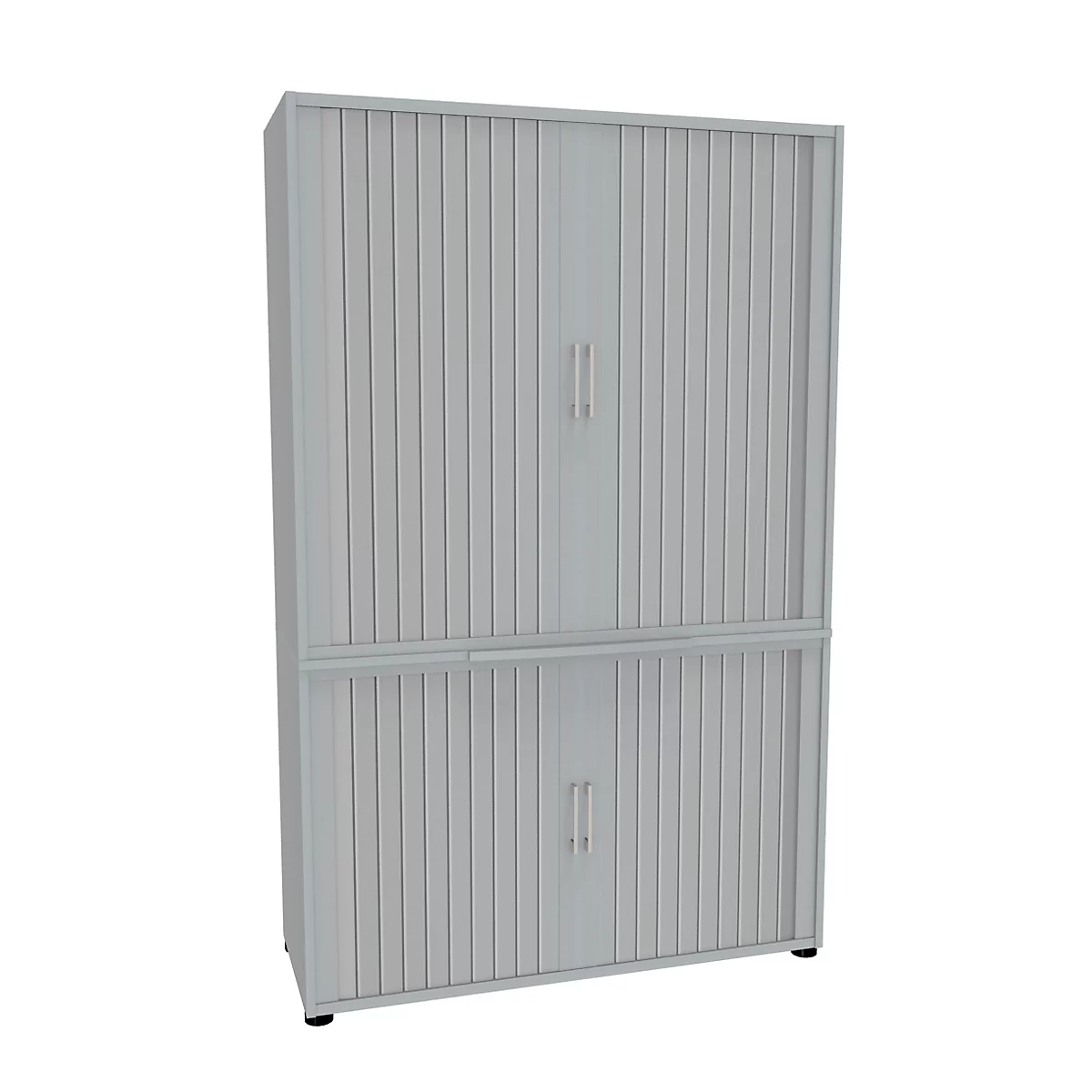 Querrollladenschrank, zweiteilig, B 1200 mm, 5 OH, lichtgrau