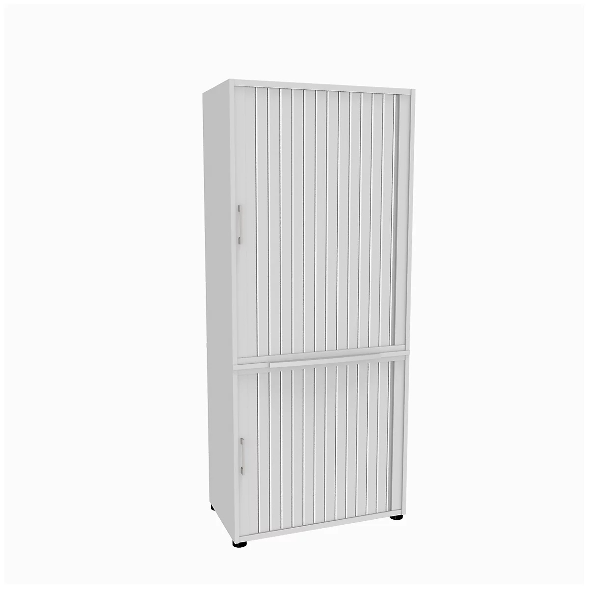 Querrollladenschrank, zweiteilig, B 800 mm, 5 OH, weiß