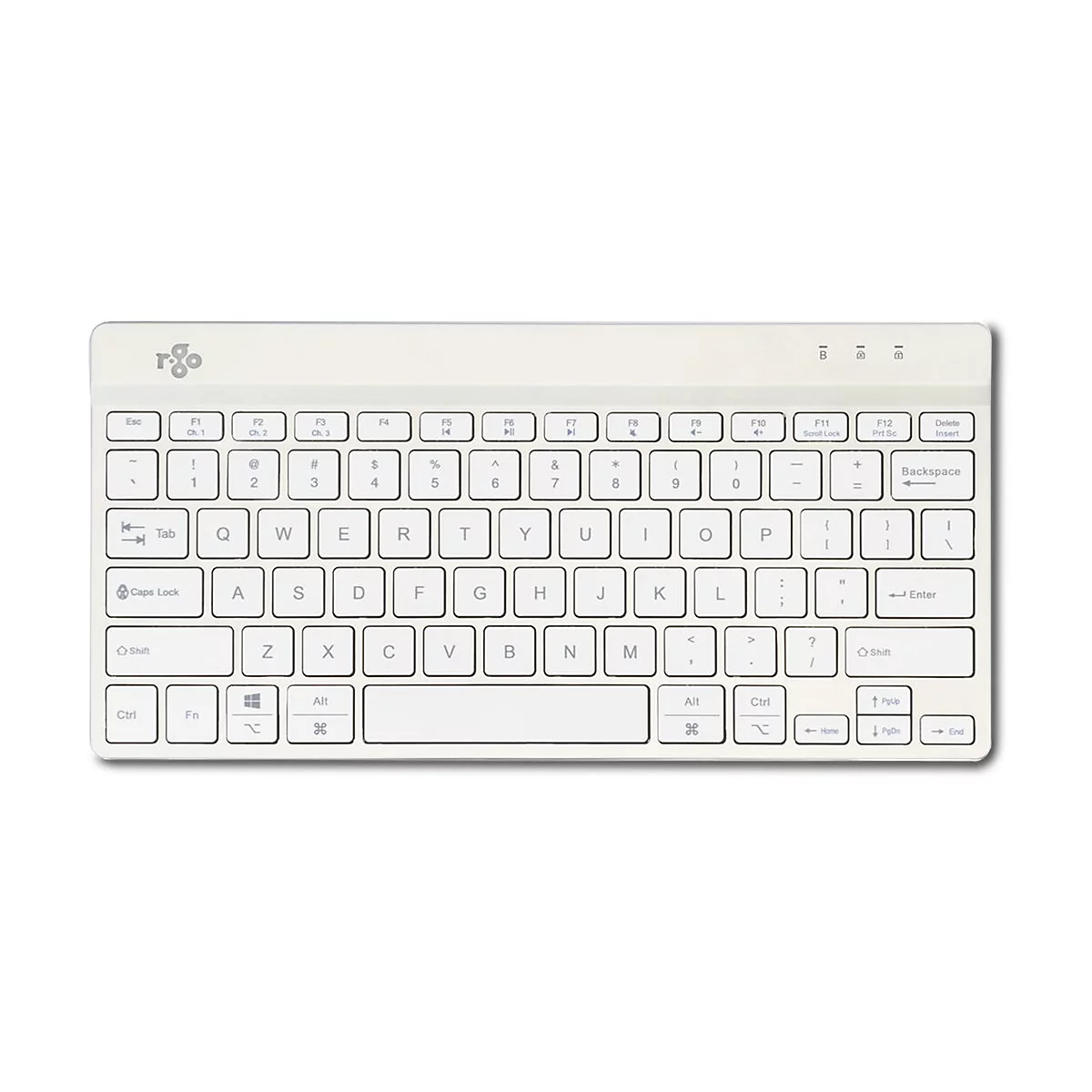 R-Go Compact Break - Tastatur - mit integrierter Pauseanzeige - kabellos - Bluetooth 5.0 - QWERTY