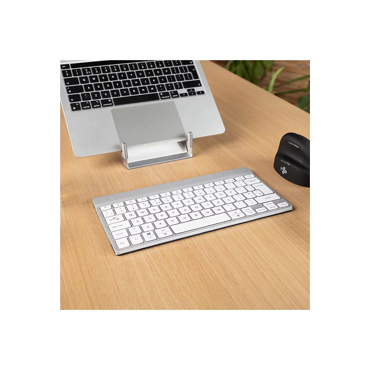 R-Go Compact Break - Tastatur - mit integrierter Pauseanzeige - USB-C - QWERTY - Nordisch