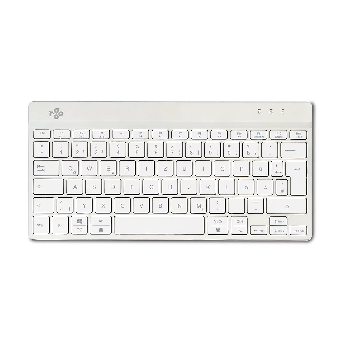 R-Go Compact Break - Tastatur - mit integrierter Pauseanzeige - USB-C - QWERTZ - Deutsch