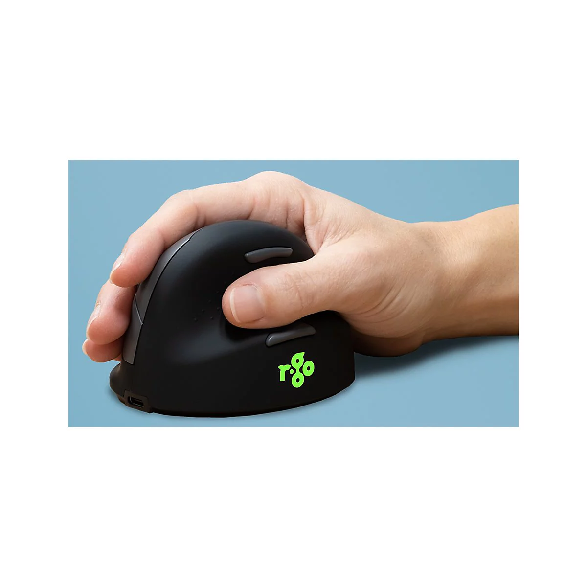 R-Go Ergonomische Maus HE Break - Vertikale Maus - klein, AGR zertifiziert, für Handgröße ?165 mm - ergonomisch - Für Rechtshänder - optisch