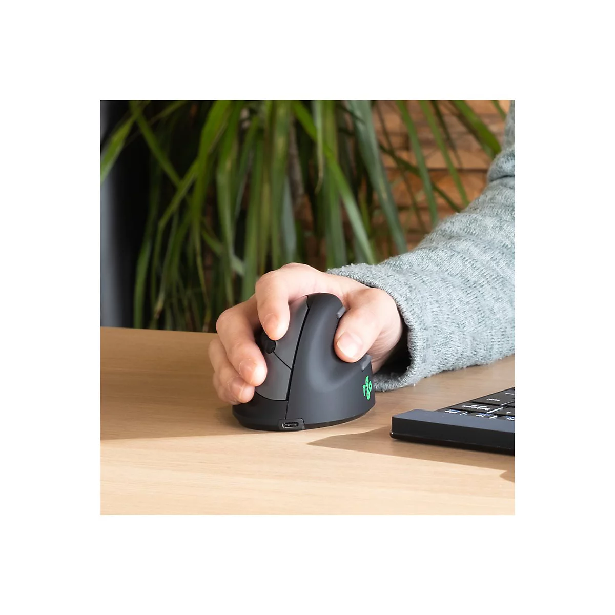 R-Go Ergonomische Maus HE Break - Vertikale Maus - klein, AGR zertifiziert, für Handgröße ?165 mm - ergonomisch - Für Rechtshänder - optisch