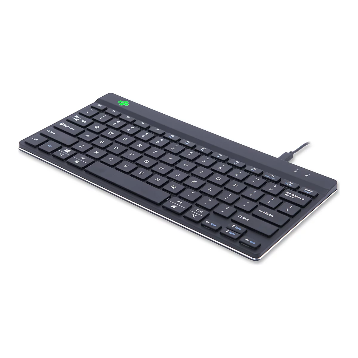 R-Go Ergonomische Tastatur Compact break - Tastatur - USB - QWERTY - USA - Schwarz