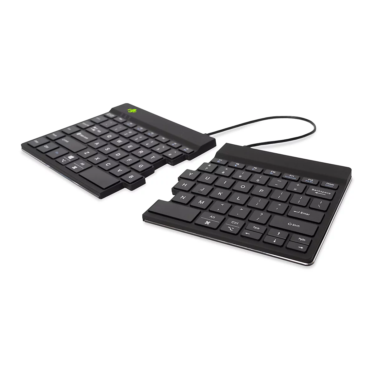R-Go Ergonomische Tastatur Split break - Tastatur - mit integrierter Pauseanzeige - kabellos - Bluetooth 5.0 - QWERTY