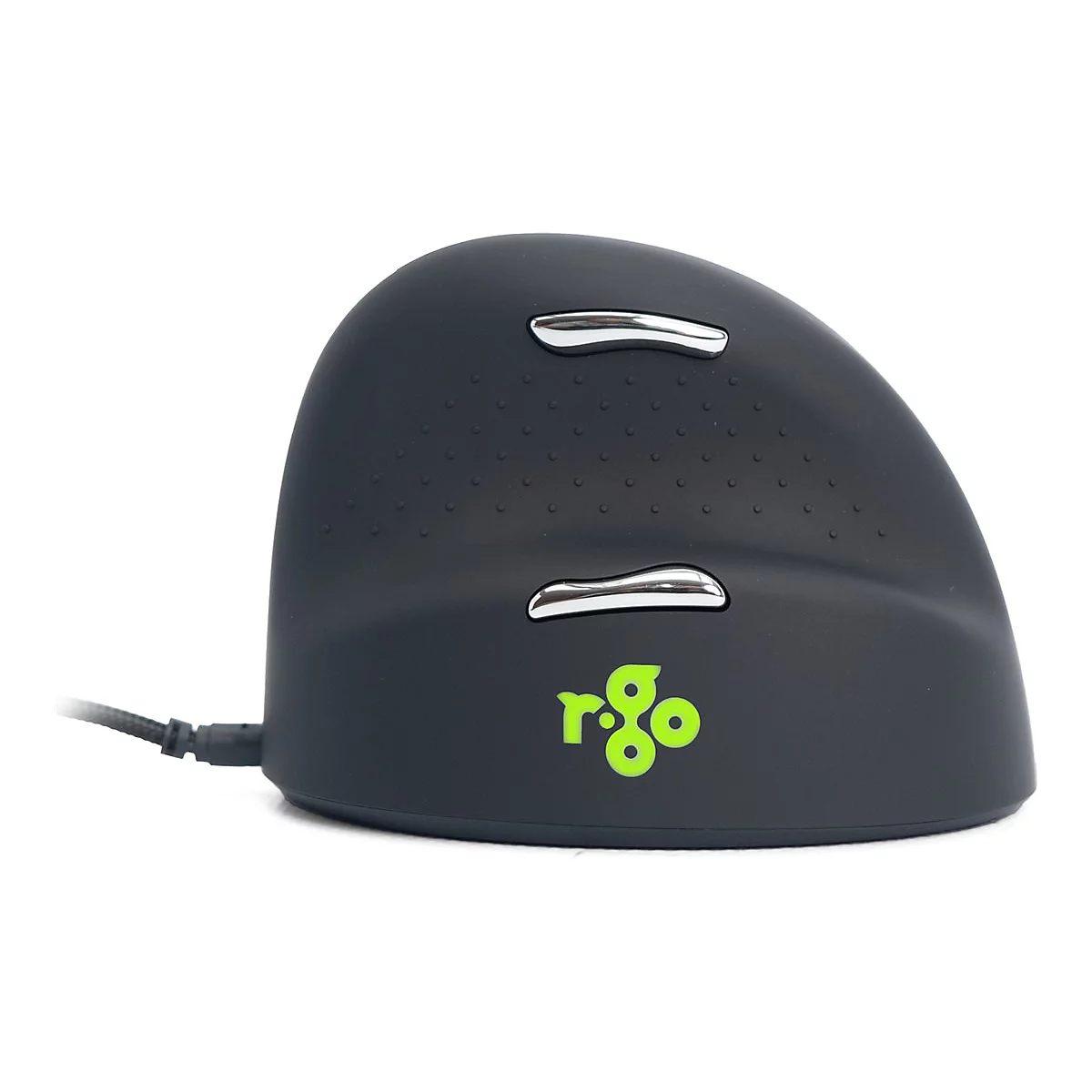 R-Go HE Mouse Ergonomische Maus, Mittel (165-195mm), rechtshändig, drahtgebundenen - Maus - USB - Schwarz/Silber