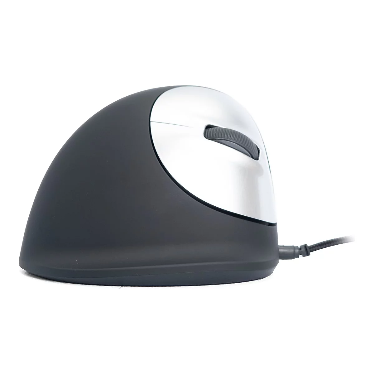 R-Go HE Mouse Ergonomische Maus, Mittel (165-195mm), rechtshändig, drahtgebundenen - Maus - USB - Schwarz/Silber