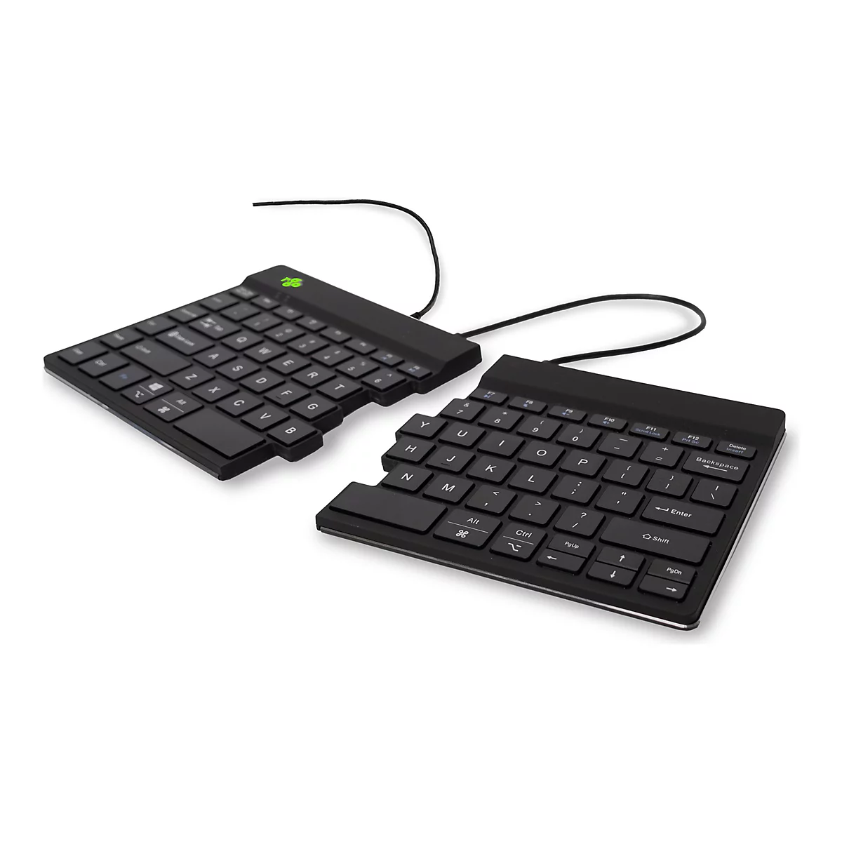 R-Go Split Ergonomische Tastatur, QWERTY (US), schwarz, drahtgebundenen - Tastatur - QWERTY - USA - Schwarz