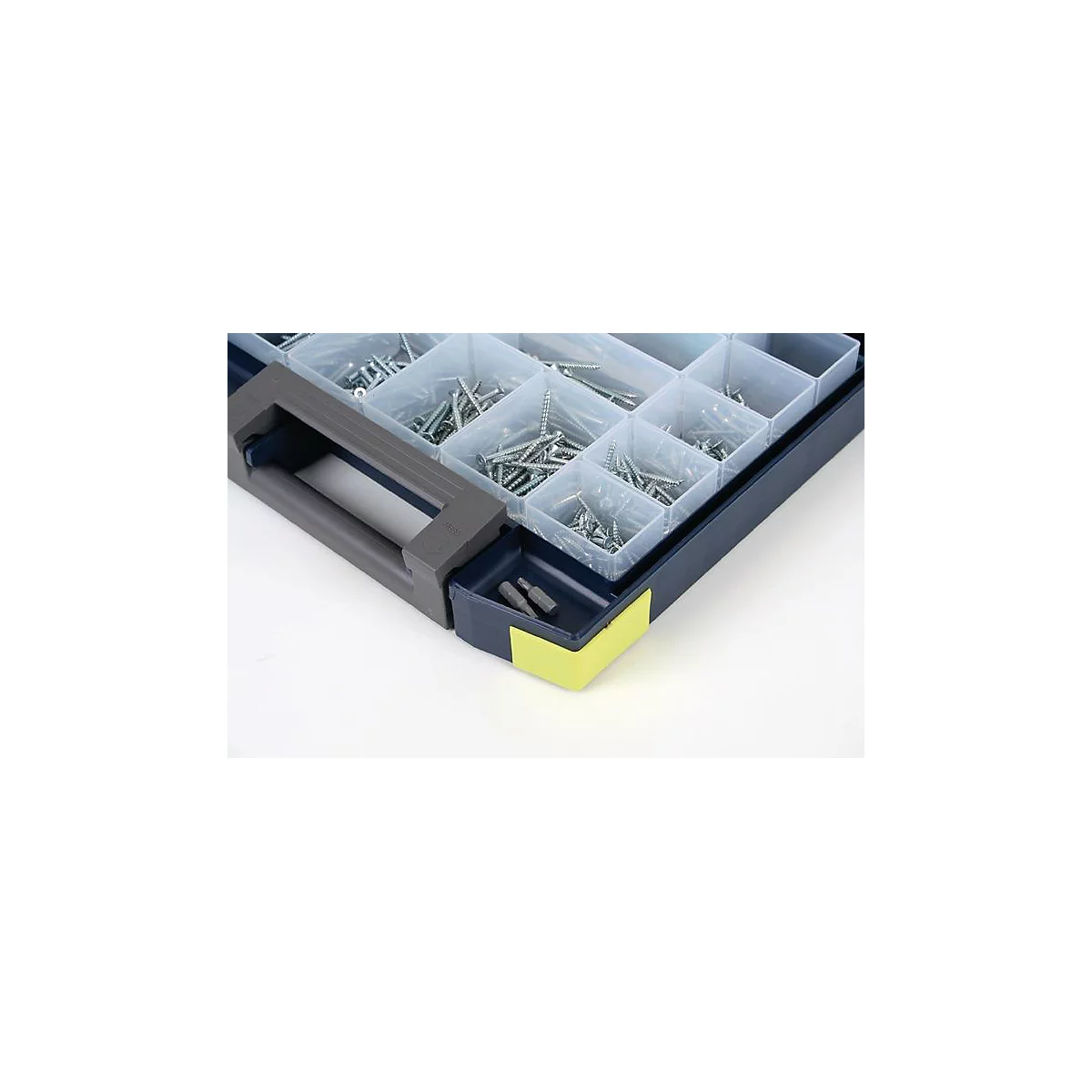 RAACO Sortimentskoffer Boxxser, B 421 x T 361 x H 55 mm, 25 Fächer, Profilraster, Polypropylen