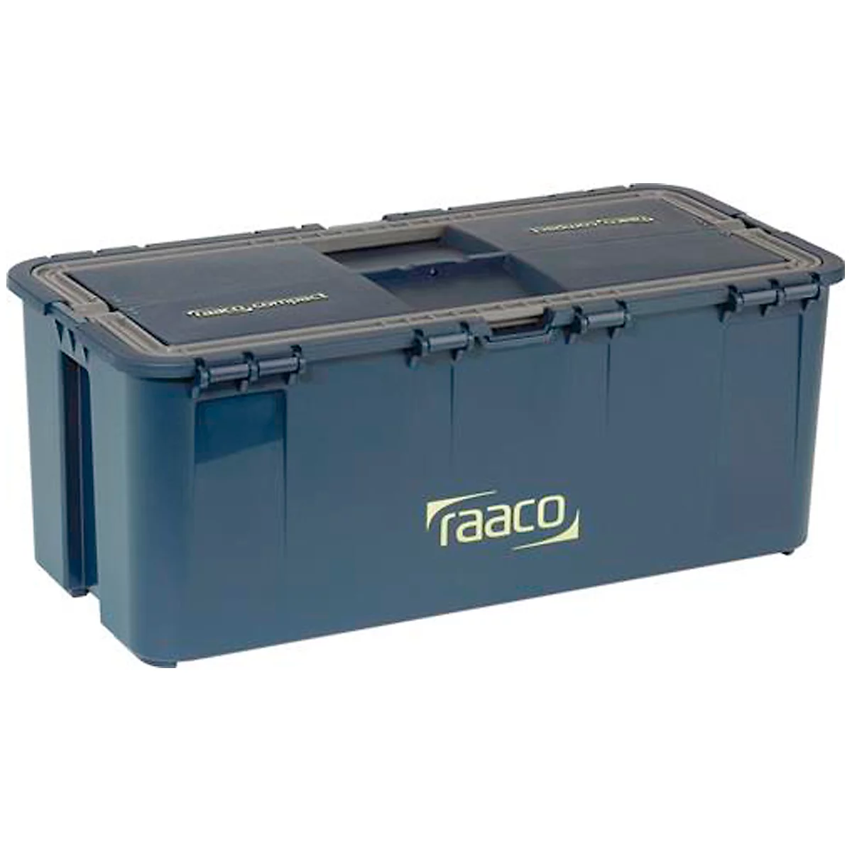 Raaco Werkzeugkoffer Compact 20, 6 Einsteckfächer, B 474 x T 239 x H 190 mm, Polypropylen, blau