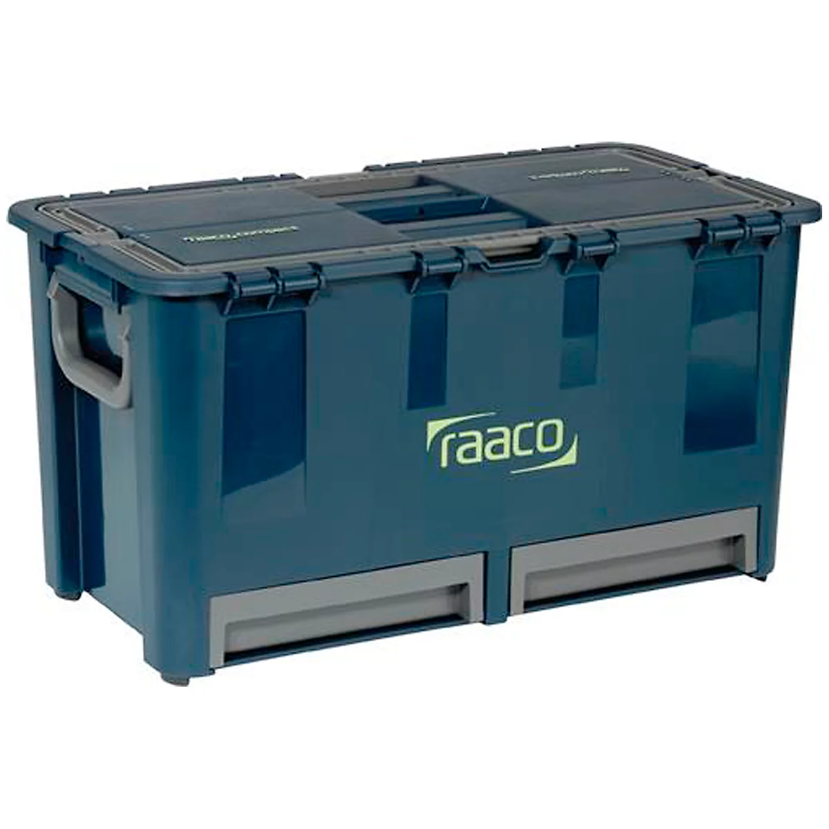 Raaco Werkzeugkoffer Compact 47, 7 Einsteckfächer, B 540 x T 300 x H 295 mm, Polypropylen, blau