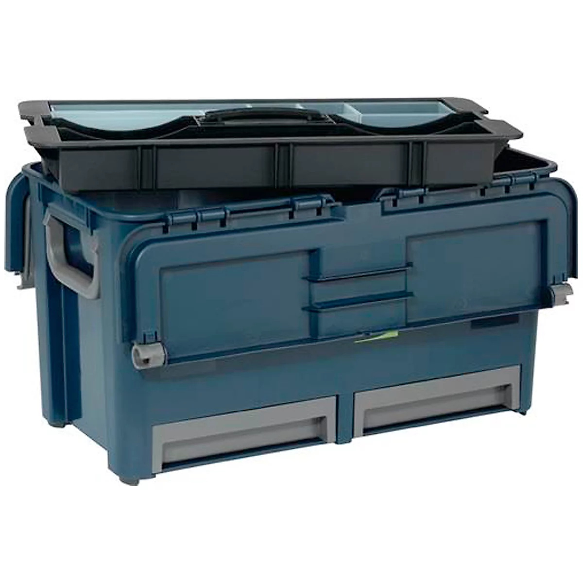 Raaco Werkzeugkoffer Compact 47, 7 Einsteckfächer, B 540 x T 300 x H 295 mm, Polypropylen, blau