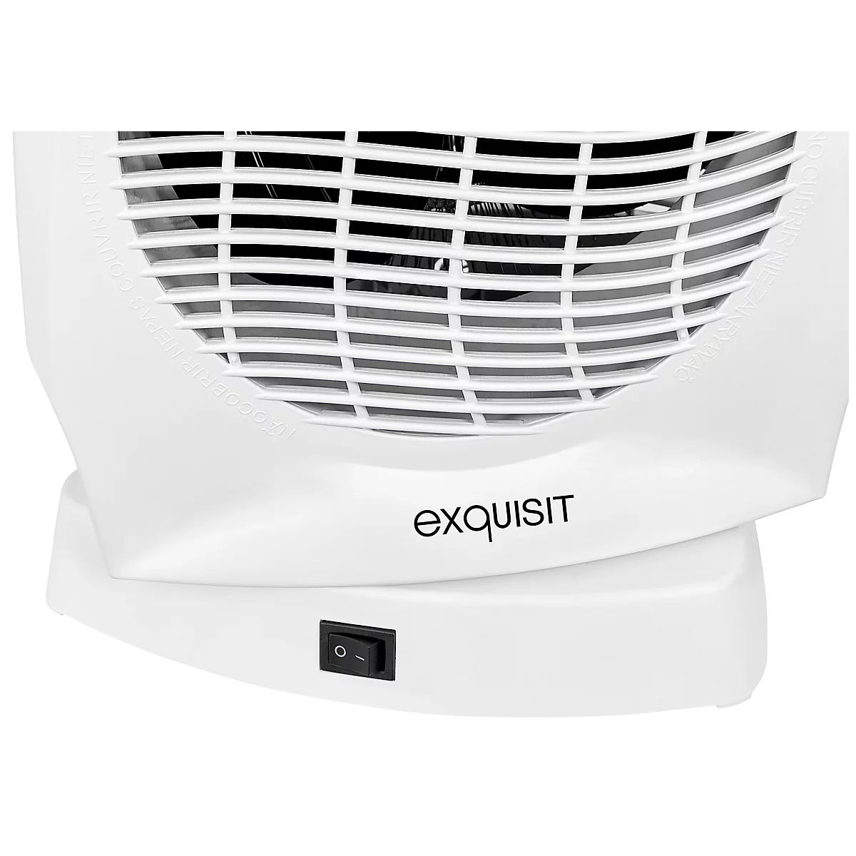 Radiateur soufflant exquisit HL 32027 we, 1000/2000 W, 2 vitesses, oscillation 90°, poignée de transport, L 220 x P 180 x H 295 mm, blanc