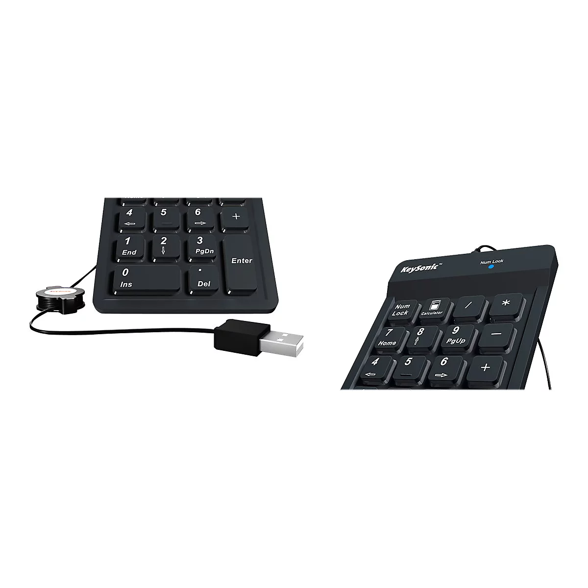 RaidSonic KeySonic ACK-118BK - Tastenfeld - Schwarz
