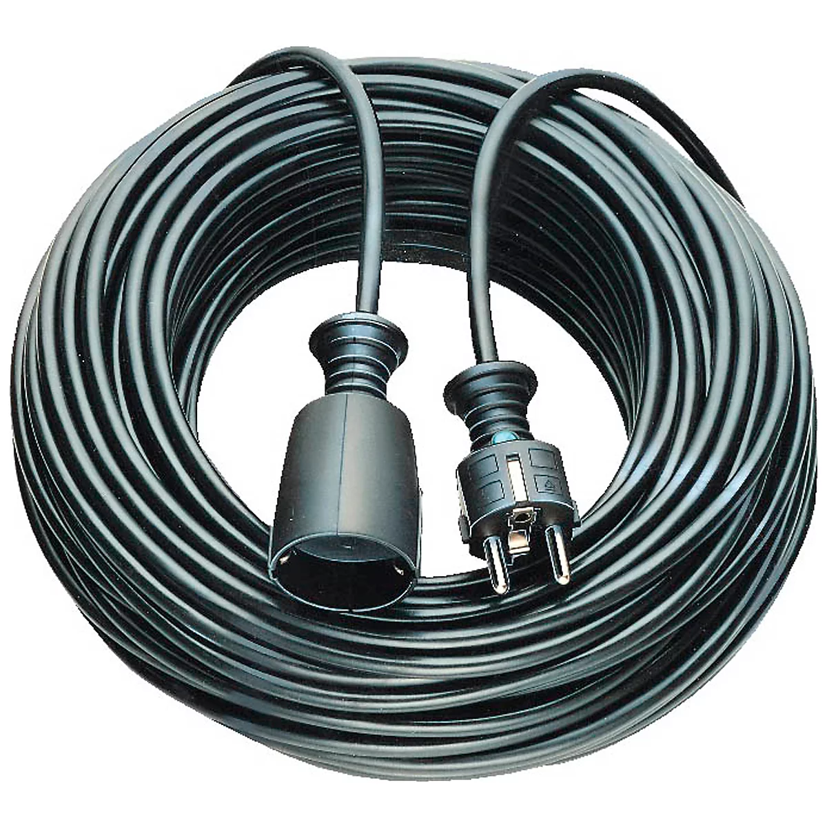 Rallonge à contact de protection, 10 m, noir, utilisation en intérieur
