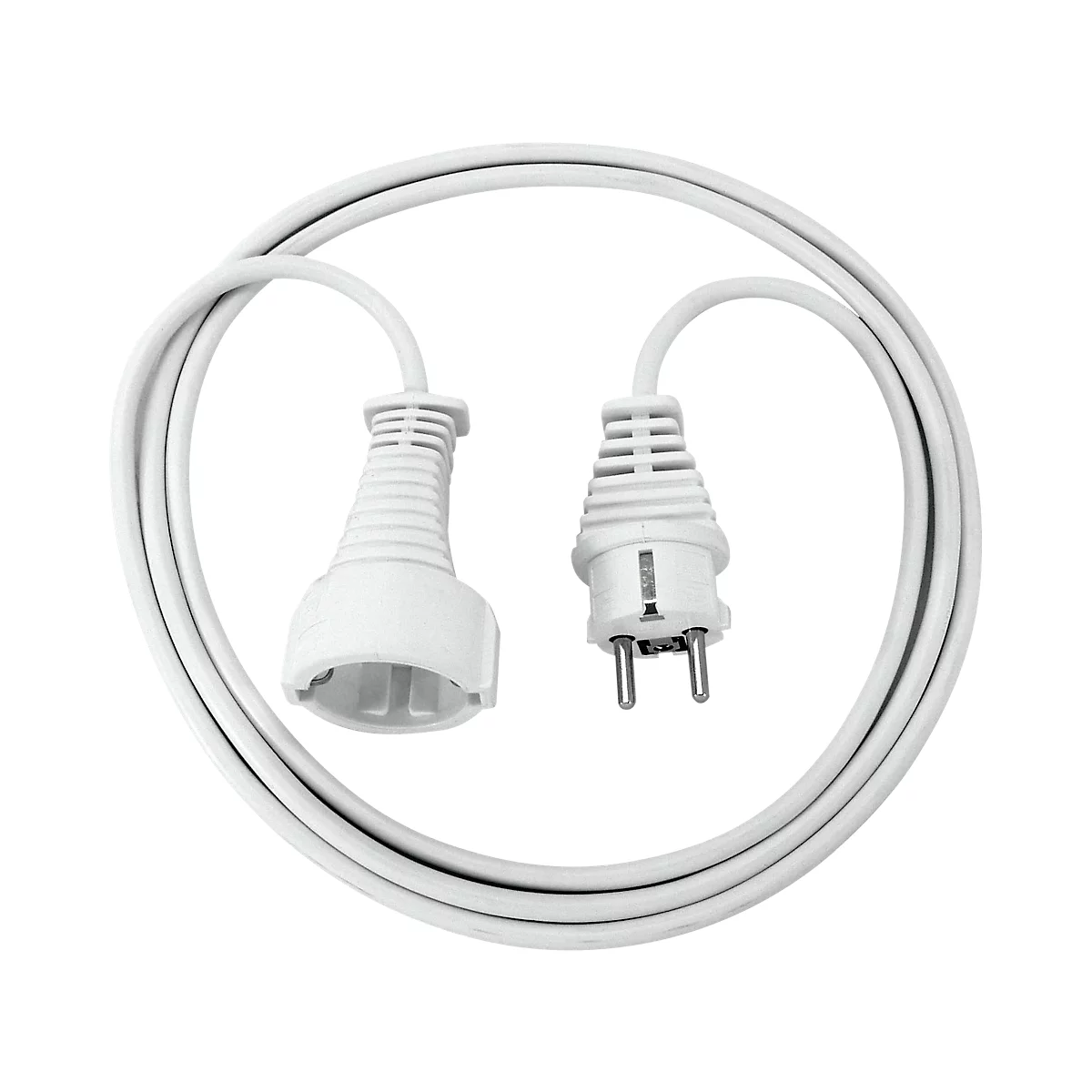 Rallonge à contact de protection, 3 m, blanc, utilisation en intérieur