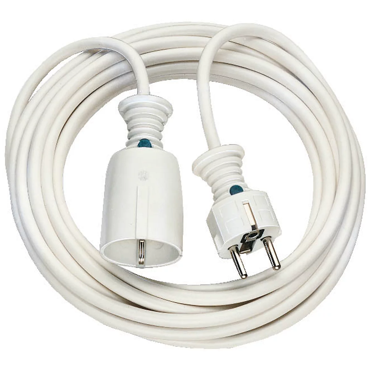 Rallonge à contact de protection, 5 m, blanc, utilisation en intérieur