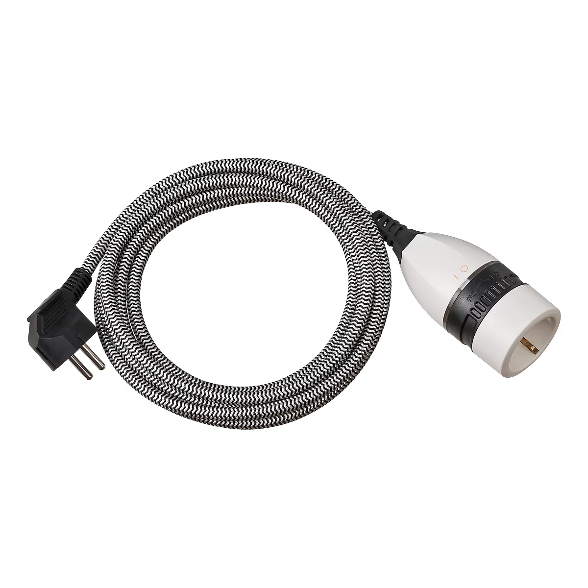 Rallonge Brennenstuhl®, pour usage intérieur, L 3 m, IP20, interrupteur rotatif éclairé, fiche de couplage avec contact de terre