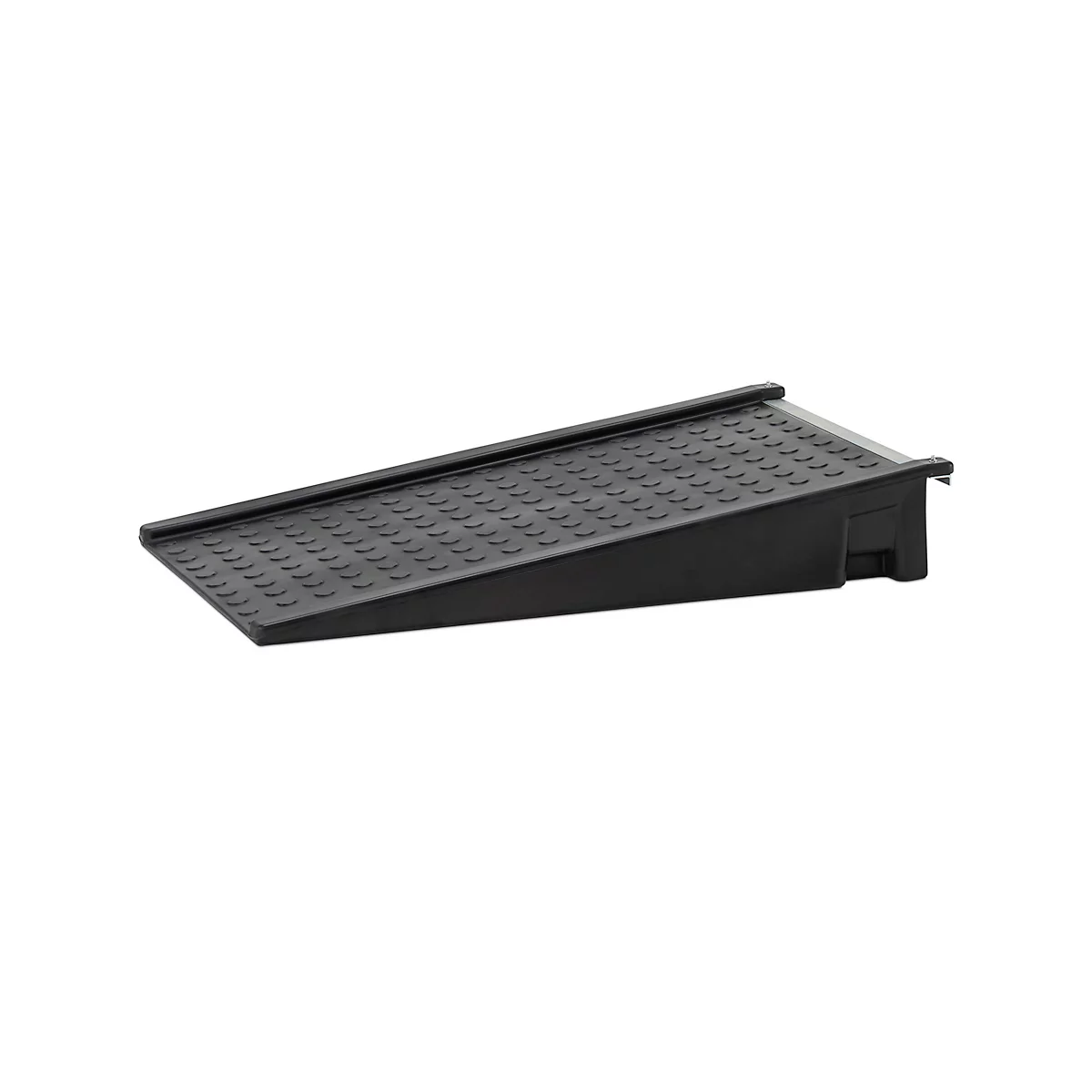 Rampe d'accès pour les bacs de collecte des fûts en PE de CEMO 270/8, polyéthylène, L 1260 x l 800 x H 200 mm