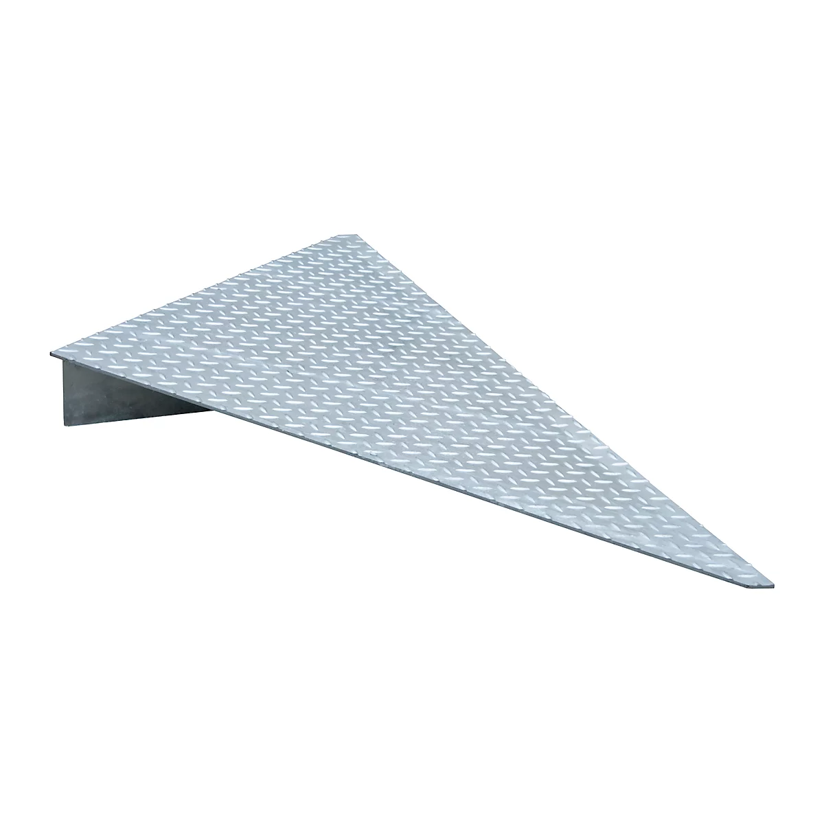 Rampe de chargement type AE 124, forme triangulaire, galvanisé, L 1120 x l. 1120 x H 123 mm