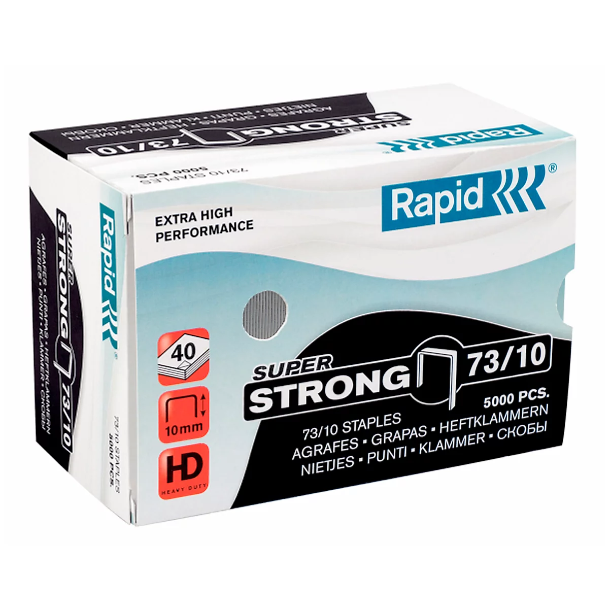 Rapid SuperStrong Heftklammern 73/10, heftet von 10 bis 30 Blatt, 5.000 Stück
