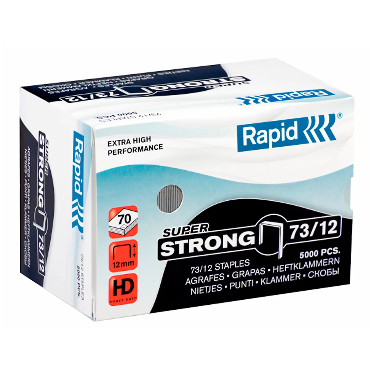 Rapid SuperStrong nietjes 73/12, niet 40 tot 70 vellen, 5000 stuks