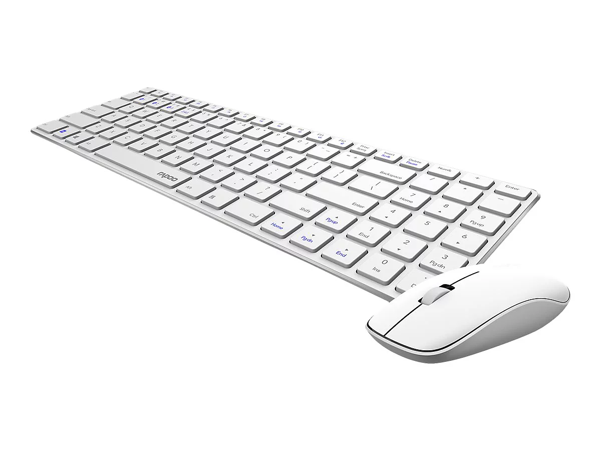 Rapoo 9300M - Tastatur-und-Maus-Set - kabellos - 2.4 GHz, Bluetooth 4.0, Bluetooth 3.0 - QWERTZ - Deutsch