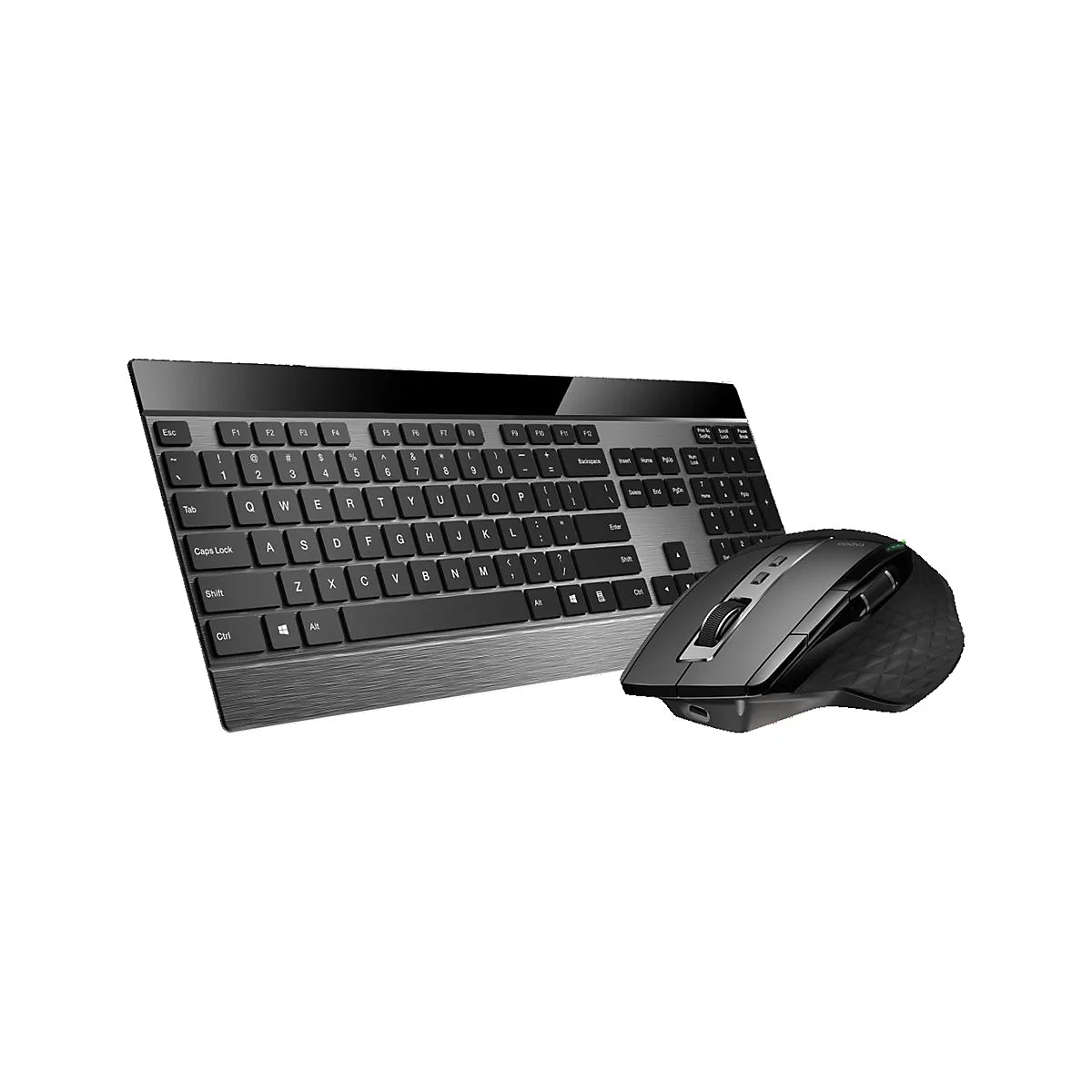 Rapoo 9900M - Tastatur-und-Maus-Set - kabellos - 2.4 GHz, Bluetooth 4.0, Bluetooth 3.0 - Niederländisch - Schwarz