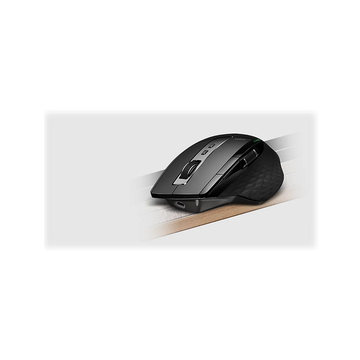 Rapoo 9900M - Tastatur-und-Maus-Set - kabellos - 2.4 GHz, Bluetooth 4.0, Bluetooth 3.0 - Niederländisch - Schwarz