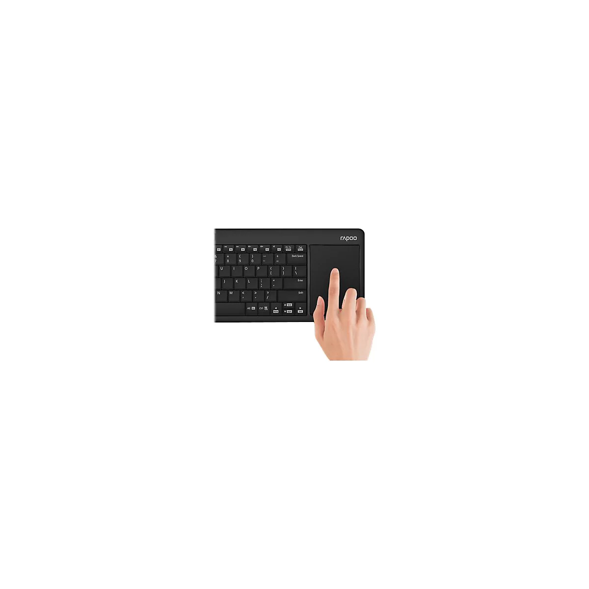 Rapoo K2600 - Tastatur - mit Touchpad - kabellos - 2.4 GHz - QWERTZ