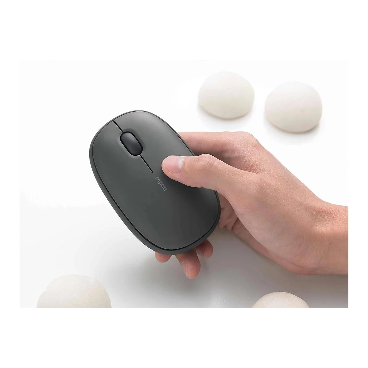 Rapoo M660 Silent - Maus - optisch - 3 Tasten - kabellos - Bluetooth 3.0, Bluetooth 4.0, Bluetooth 5.0, 2.4 GHz