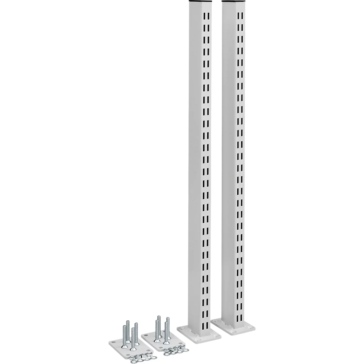 Rasterrohrpaar Treston, für TED-Arbeitstische, bis 90 kg, B 70 x T 100 x H 997 mm, Stahl, hellgrau
