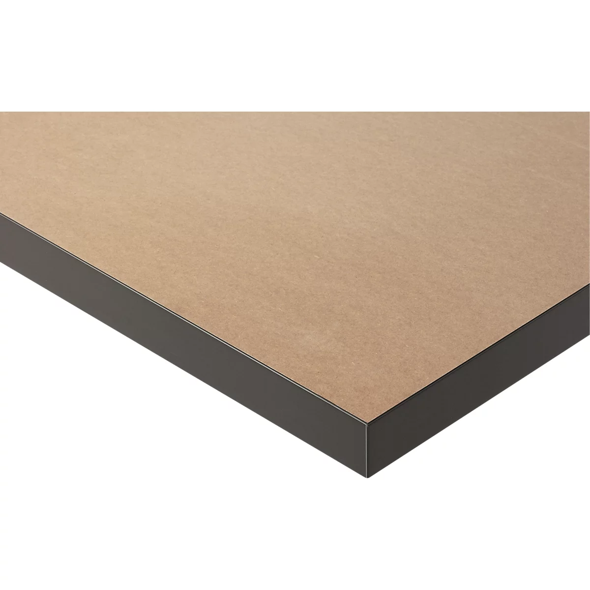 Rau Adlatus werktafel, elektrisch in hoogte verstelbaar, 22 mm MDF-plaat, tot 300 kg, bruin/lichtgrijs, keuze uit verschillende maten