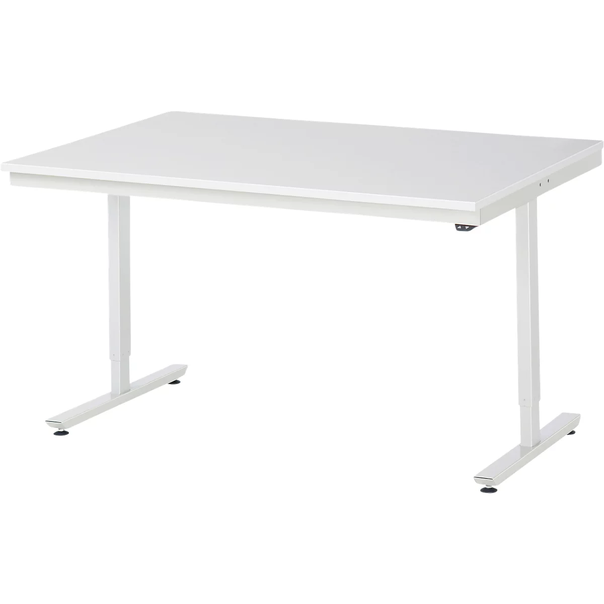 Rau Adlatus werktafel, elektrisch in hoogte verstelbaar, 22 mm spaanplaat met melamine bekleding, tot 150 kg, B 1500 x D 1000 x H 720-1120 mm, lichtgrijs