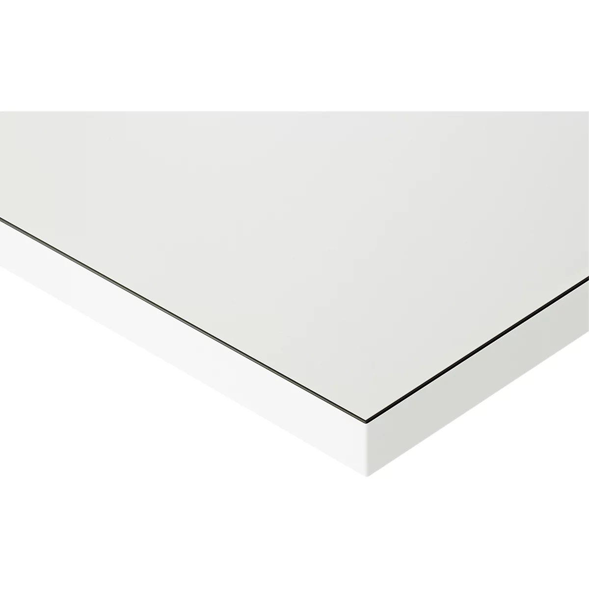 Rau ESD-werktafel Jerry, handmatig in hoogte verstelbaar, 28 mm spaanplaat met melamine coating, tot 300 kg, B 2000 x D 800 x H 800-850 mm, lichtgrijs
