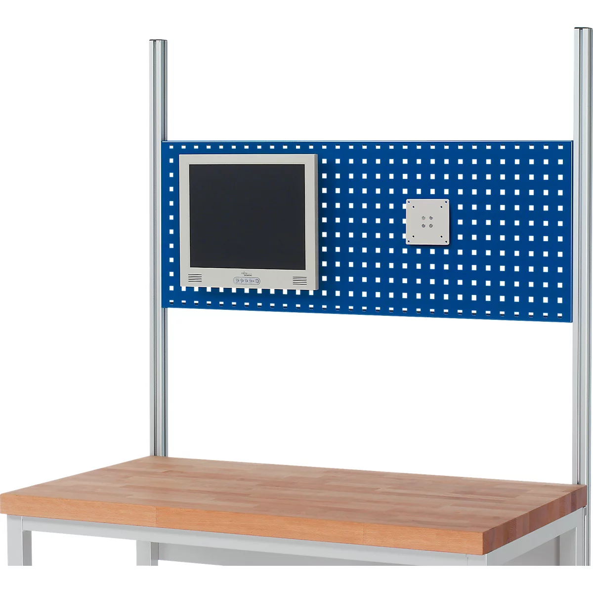 Rau flatscreenhouder voor in hoogte verstelbare werkpleksystemen Series E, VESA MIS-D 75/100, B 115 x D 25 x H 115 mm, tot 15 kg