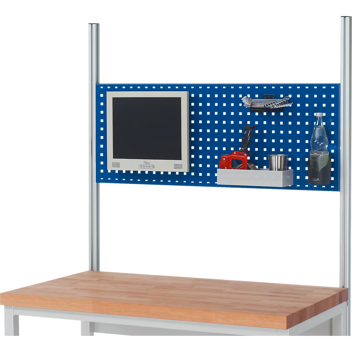 Rau flatscreenhouder voor in hoogte verstelbare werkpleksystemen Series E, VESA MIS-D 75/100, B 115 x D 25 x H 115 mm, tot 15 kg