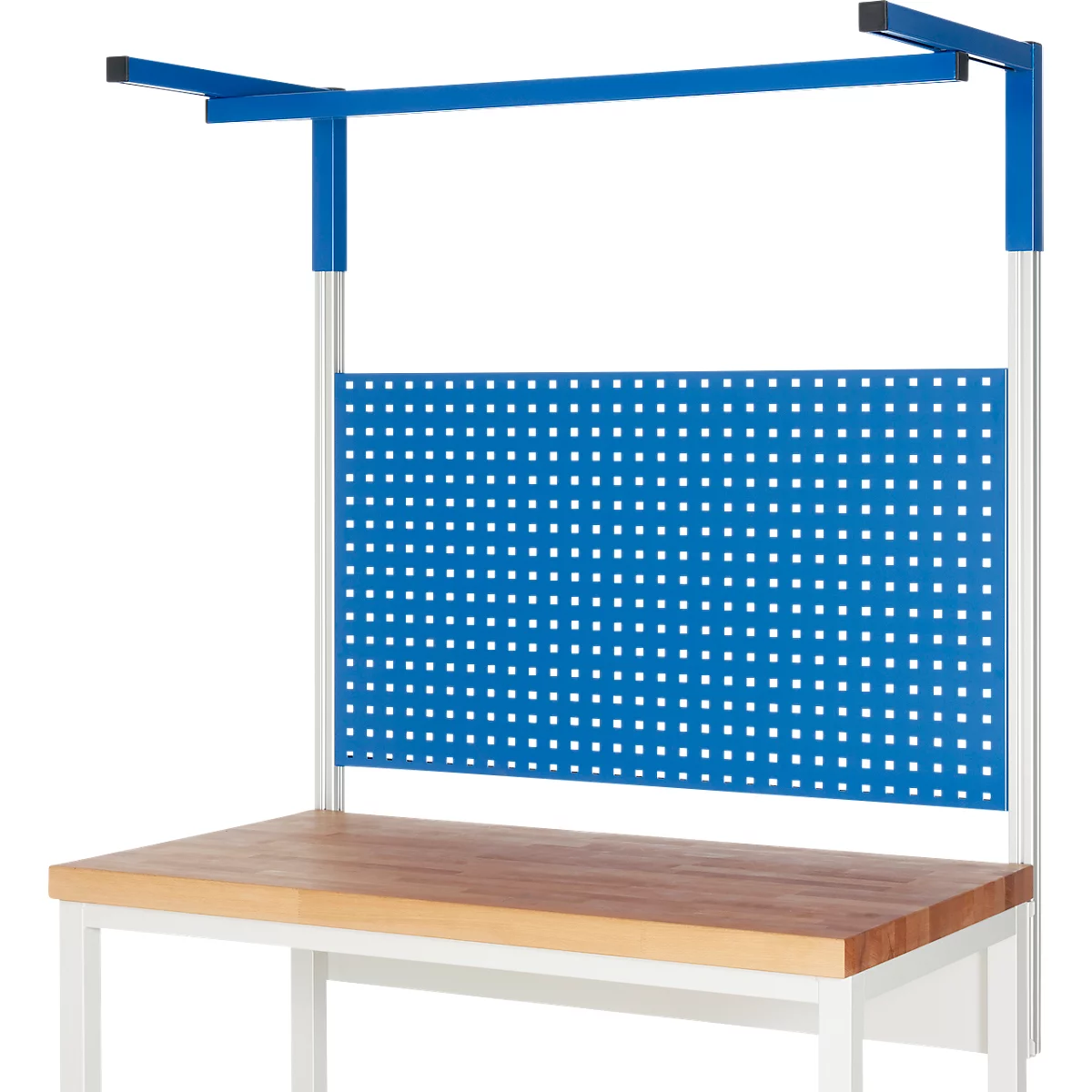 Rau loopwagen voor in hoogte verstelbare werkpleksystemen Series E, met verlichtingsstrip &amp; karabijnhaak, B 1500 x D 40 x H 40 mm, tot 30 kg