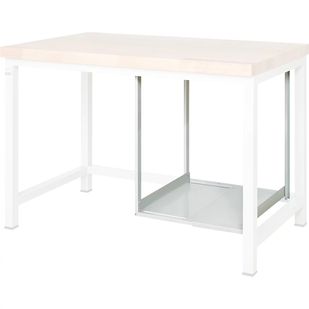 Rau Support universel pour tables de travail réglables en hauteur Adlatus, largeur adaptable, L 280-500 x P 500 x H 640 mm
