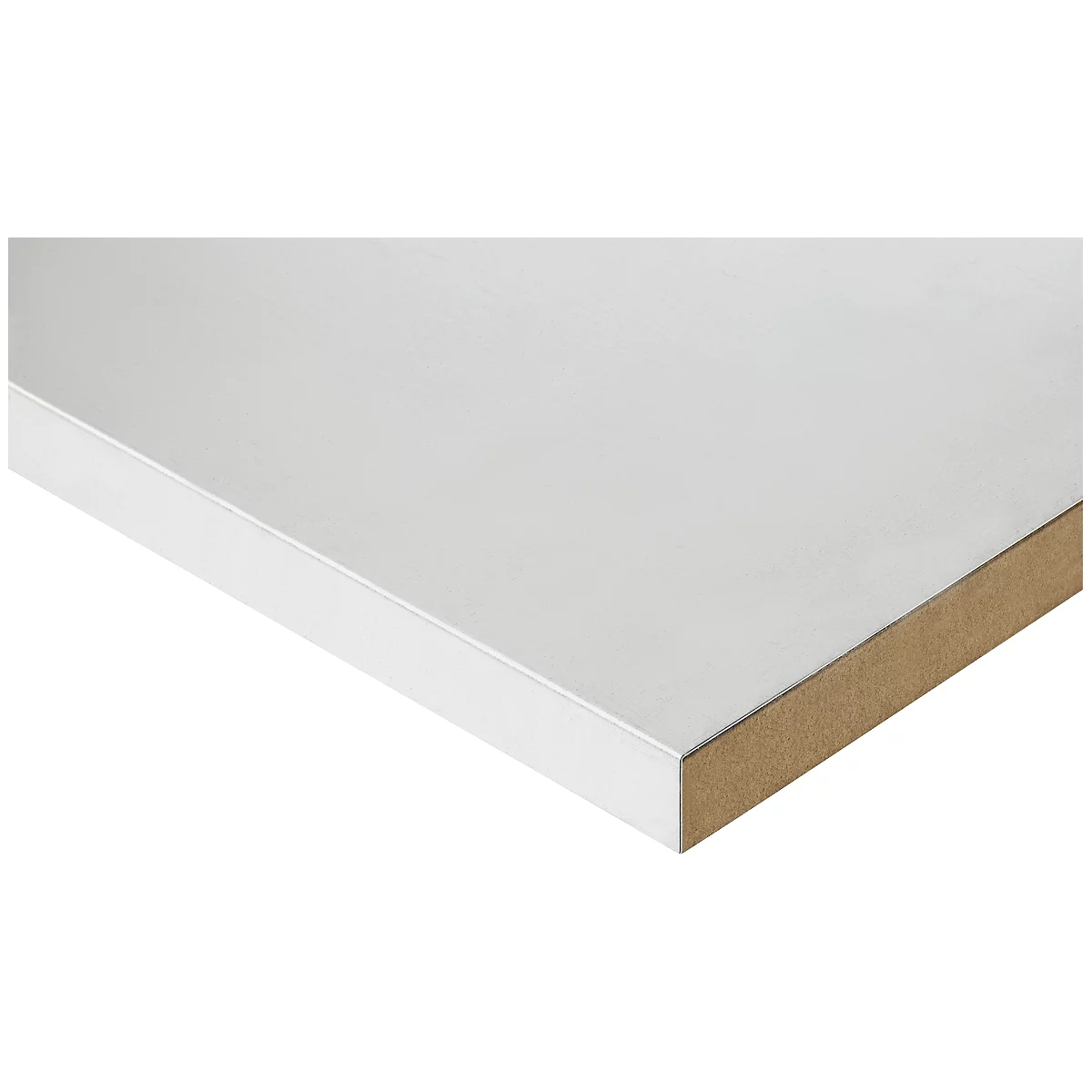 Rau Table de travail Tom, hauteur réglable manuellement, plateau MDF 25 mm avec revêtement en tôle d'acier, jusqu'à 500 kg, L 1250 x P 800 x H 760-1080 mm, argent/gris clair