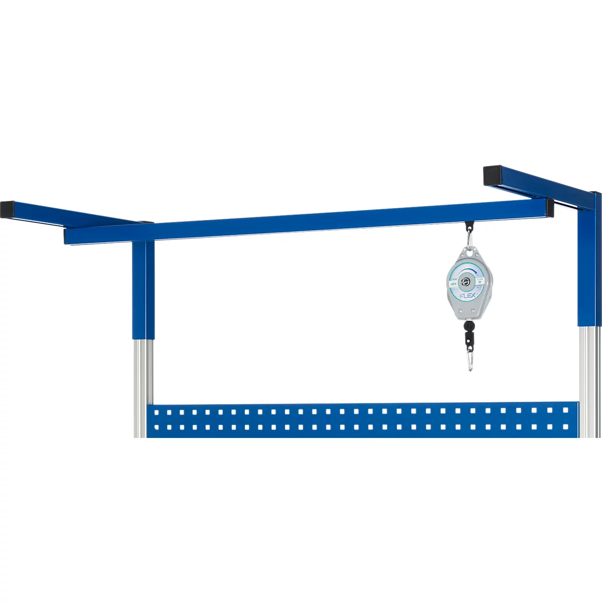 Rau trolley voor in hoogte verstelbare werkpleksystemen Series E, 8 zwenkwielen, verzinkt karabijnhaak, B 20 x D 10 x H 60 mm, tot 30 kg