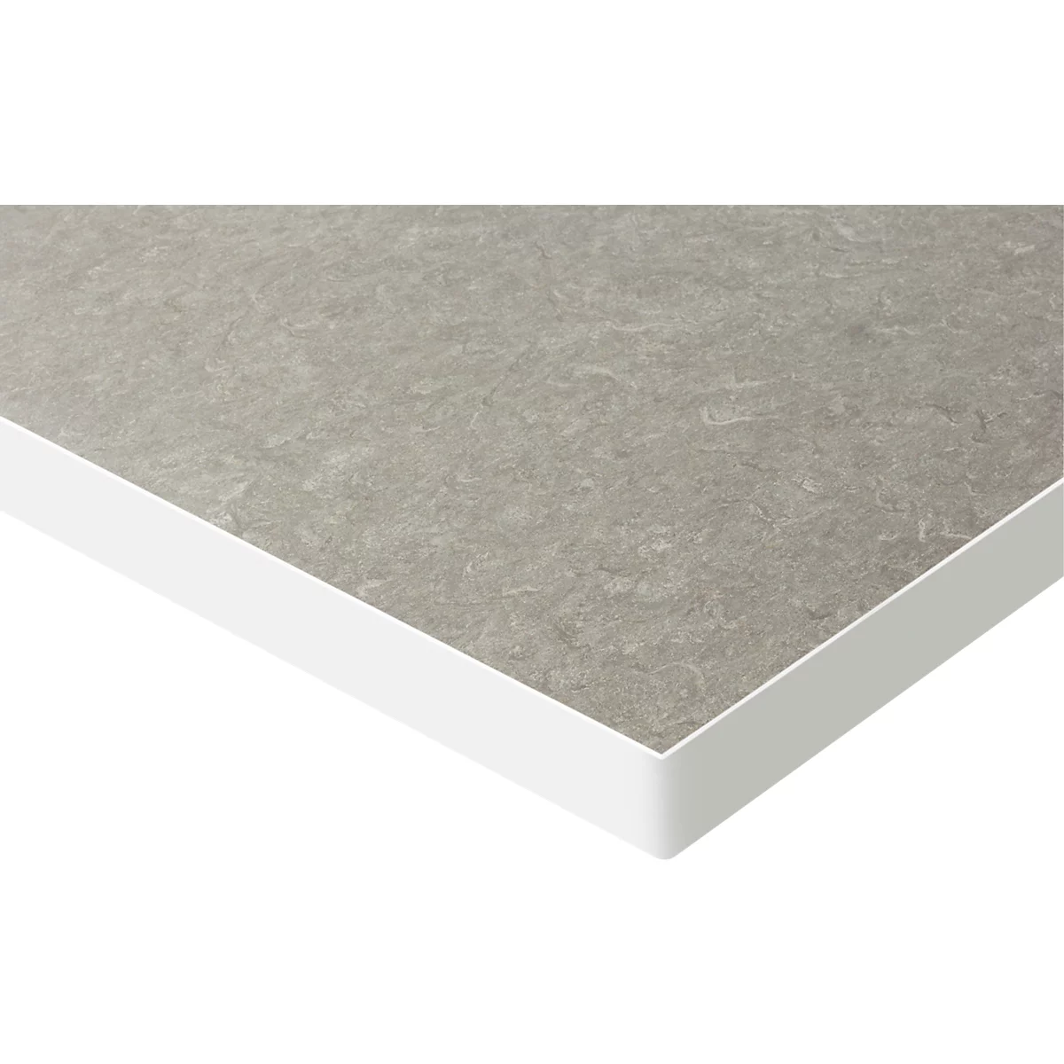 Rau werktafel Jerry, handmatig in hoogte verstelbaar, 25 mm spaanplaat met linoleum bekleding, tot 300 kg, B 1250 x D 1000 x H 800-850 mm, lichtgrijs/lichtgrijs