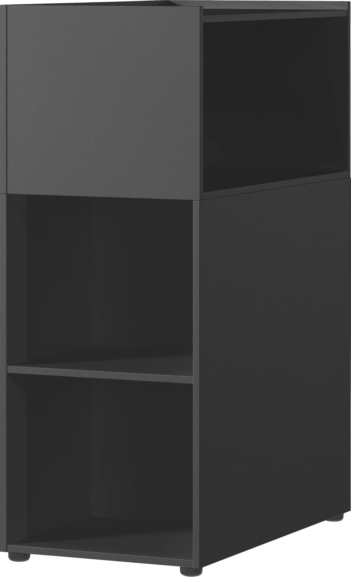 Raumteiler-Regal Porto, 1 großes Fach, 4 kleine Fächer, B 800 x T 460 x H 1200 mm, graphit