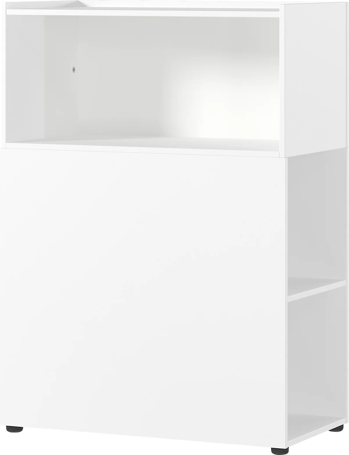 Raumteiler-Regal Porto, 1 großes Fach, 4 kleine Fächer, B 800 x T 460 x H 1200 mm, weiß