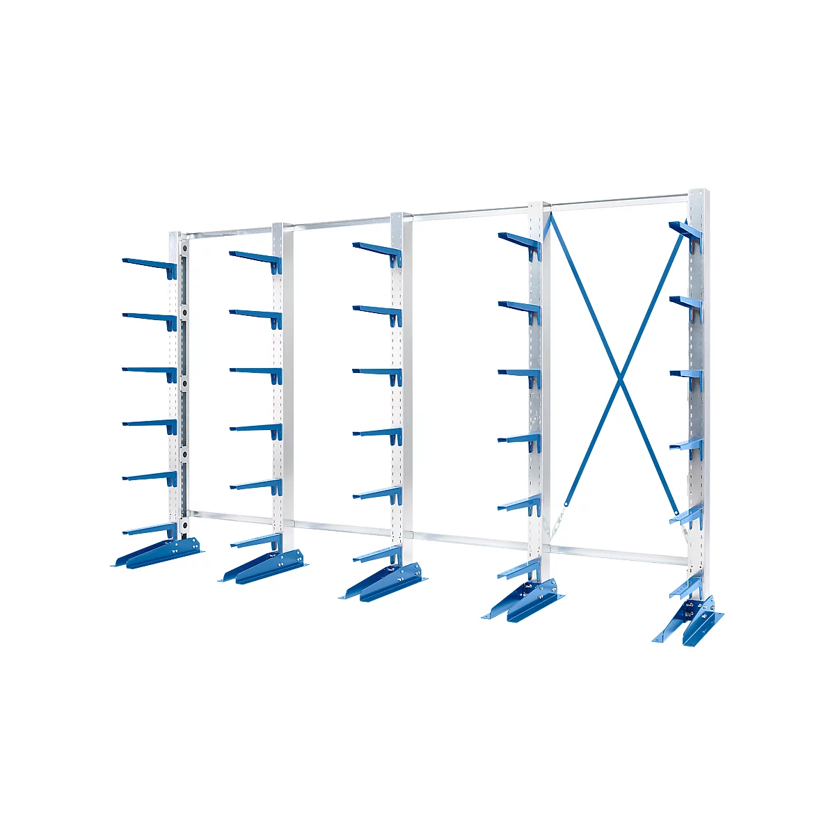Rayonnage à cantilever KRM, unilatéral, 2000x4000x400