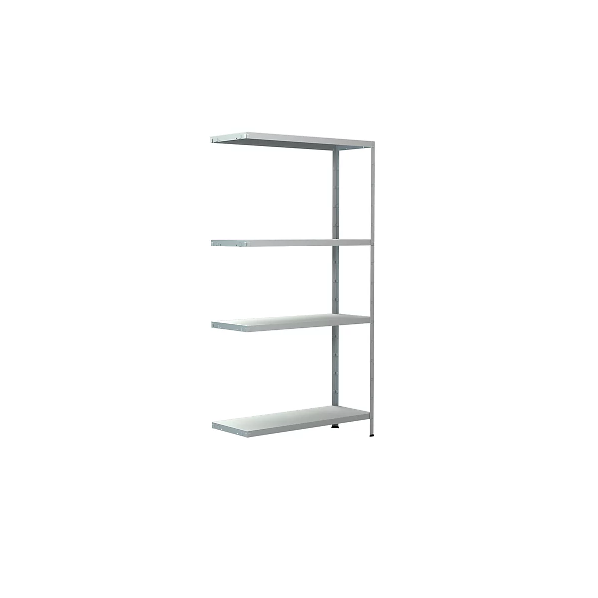 Rayonnage à emboîter en système modulaire, Rayonnage d’extension, 800 x 300 x 1500 mm, blanc