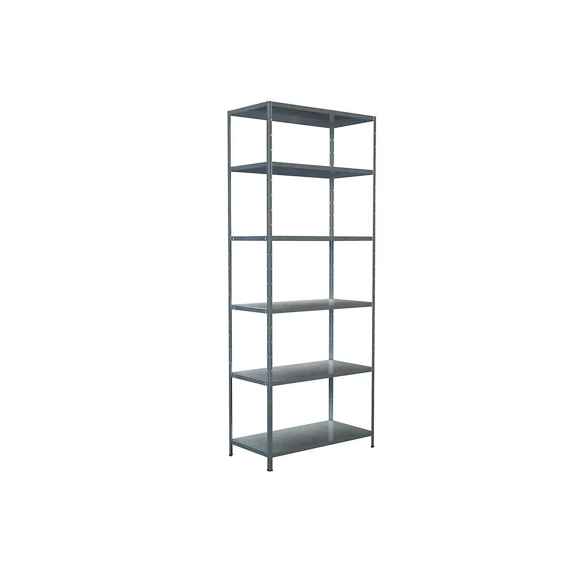Rayonnage à emboîter en système modulaire, Rayonnage de base, 1000 x 500 x 2500 mm, galvanisé