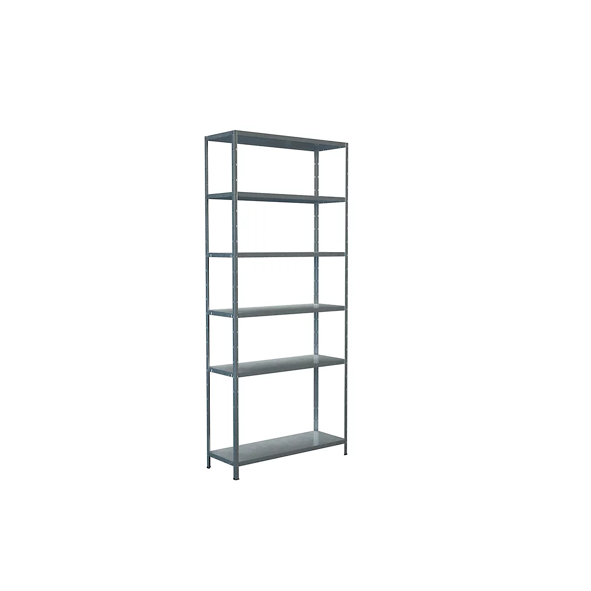 Rayonnage à emboîter, l. 1000 x P 350 x H 2300 mm galvanisé