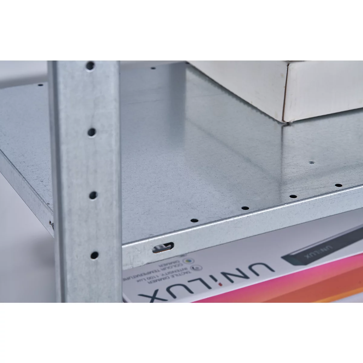 Rayonnage à emboîter MULTIplus150 Express - module de base - l. 1000 x P 300 x H 2000 mm - 5 étagères - capacité de charge par étagère 150 kg - acier - galvanisé